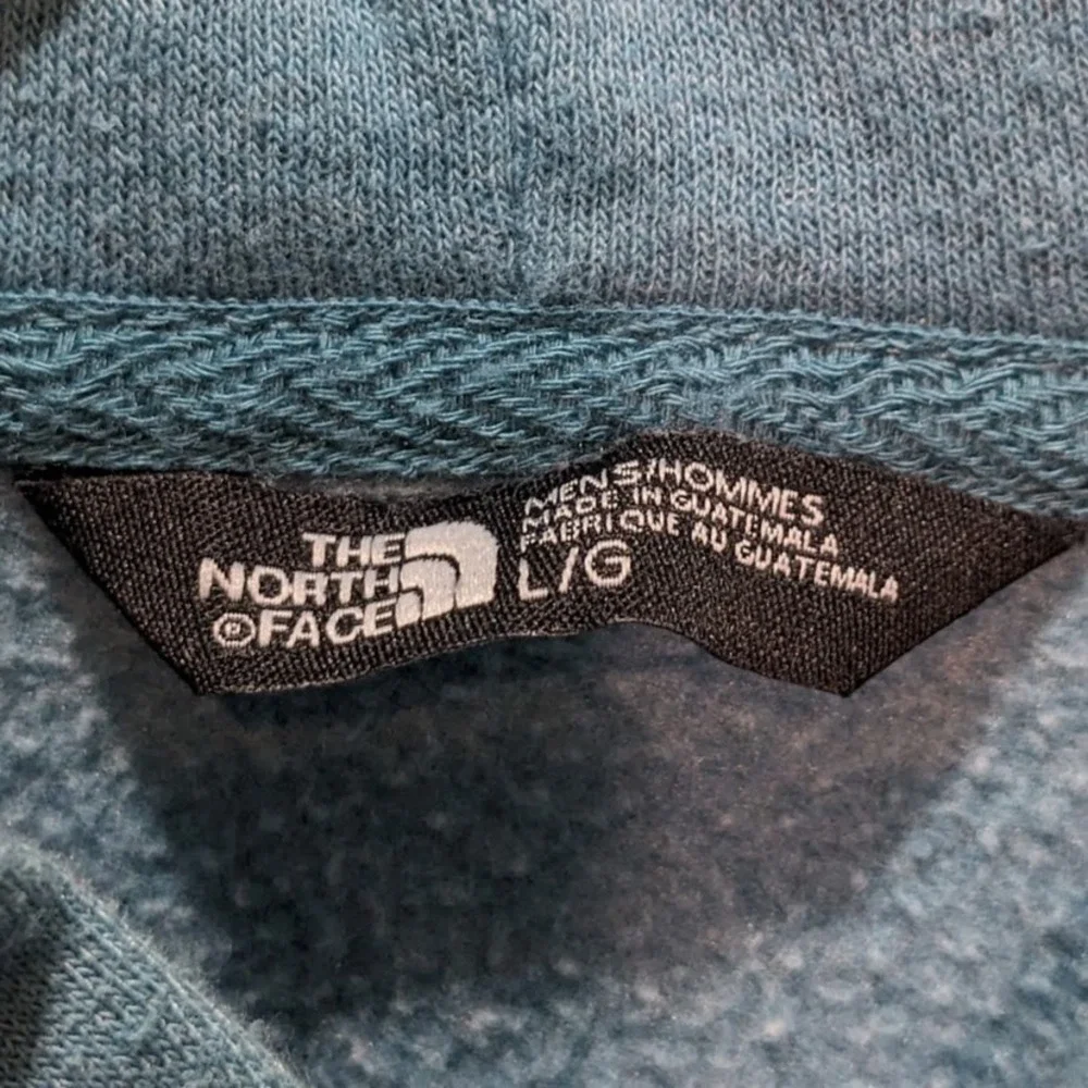 The North Face Mens Half Dome Pullover Hoodie Teal Blue Logo Sweatshirt L SP19